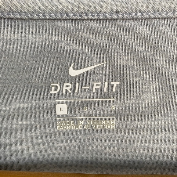 Nike Dry-Fit Women's Athletic Bluish-Gray Active Tee Size Large - Picture 2 of 9